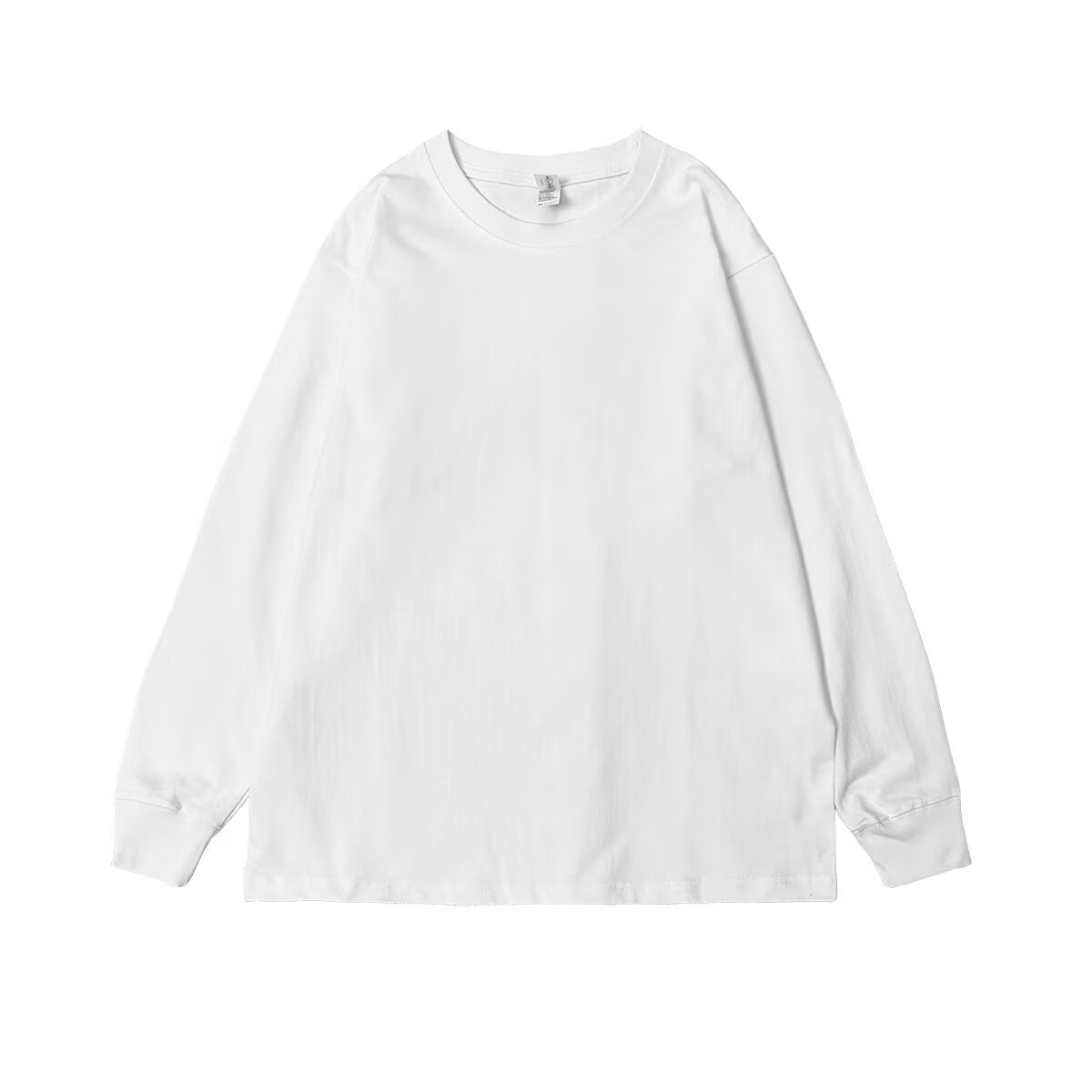 CH02223 New solid color sweatshirt white loose long-sleeved T-shirt men's casual trend