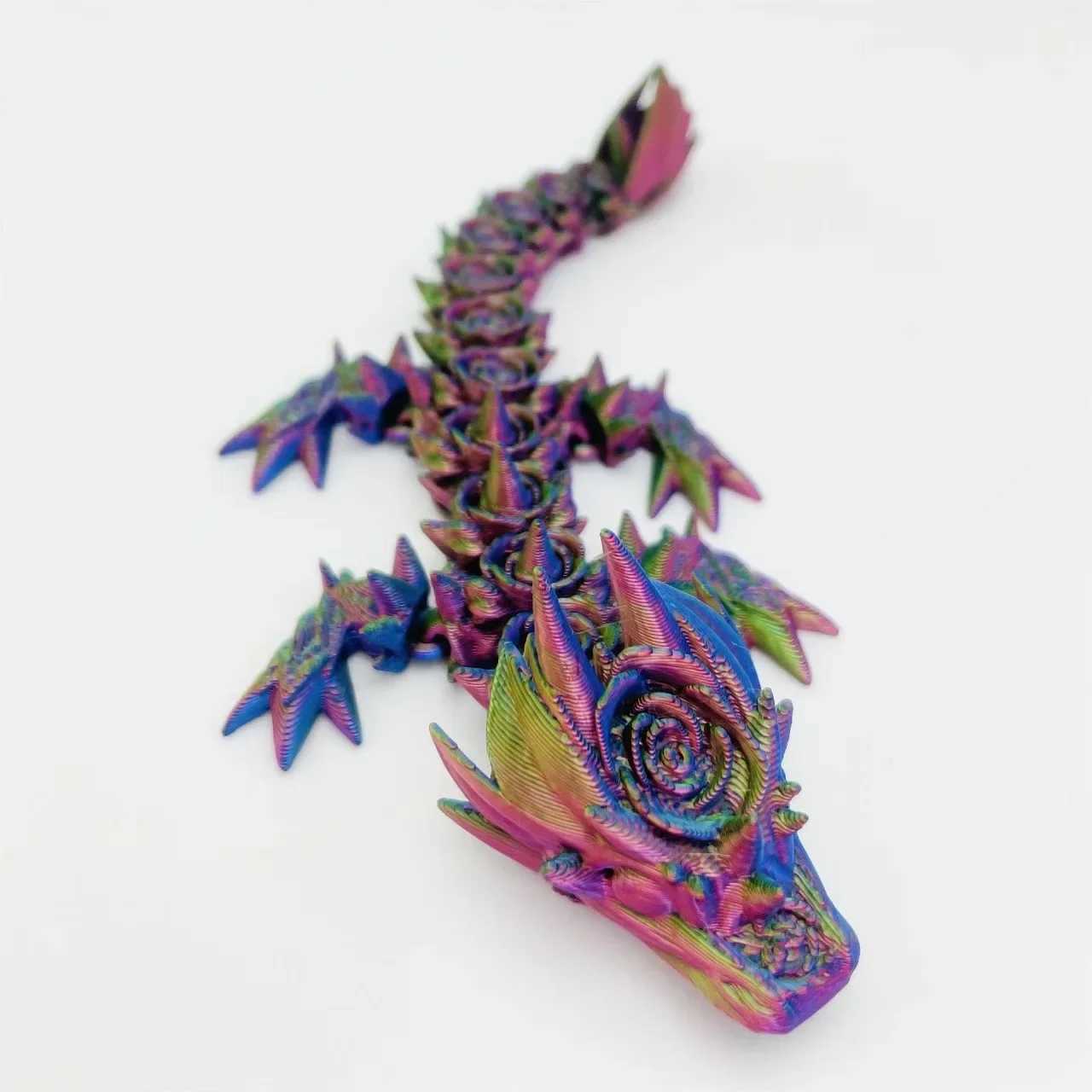 3D Printed Rose Egg Crystal Toy for Kids Rotatable Articulated Dragon Kid Hollow Christmas Gift Desktop Home Decor Free shipping
