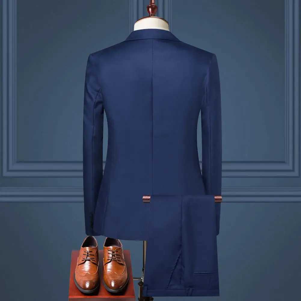 Mens 3d Silhouette Suit Slim Fit Suit Mens Business Suit Set Lapel Single Breasted Coat Slim Fit Pants Solid for ProfessionalXJ250222