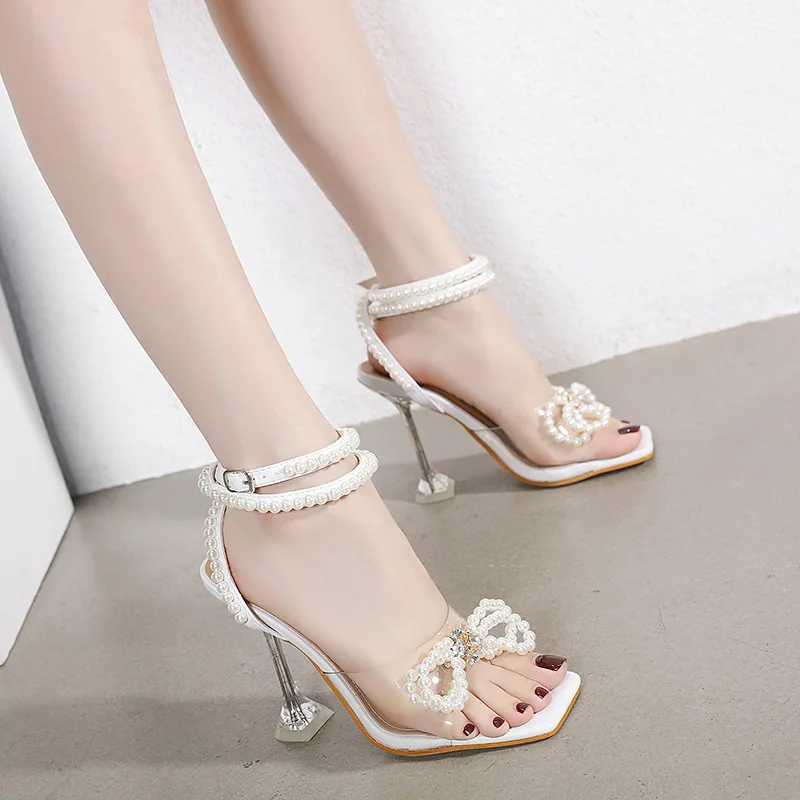 Gladiator sandals white sexy lace upper high heels summer sandals party button new big 35-42XJ2500305