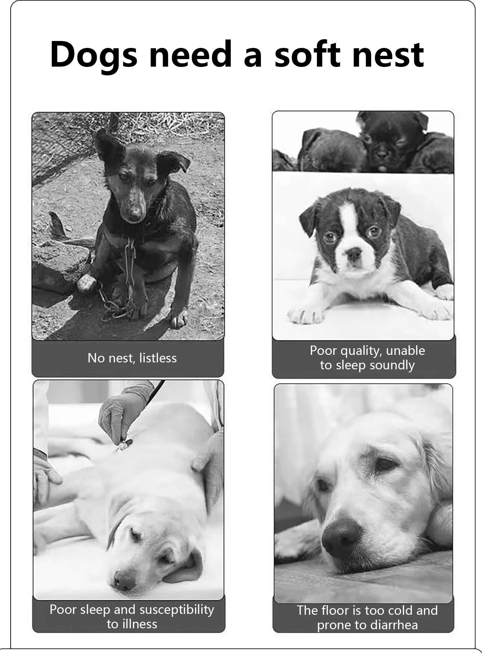 Waterproof Bed 600D Oxford Dogs Beds for All Seasons Thickened PP Cotton Filg Bite-resistant Pet Mat Dog Accessories