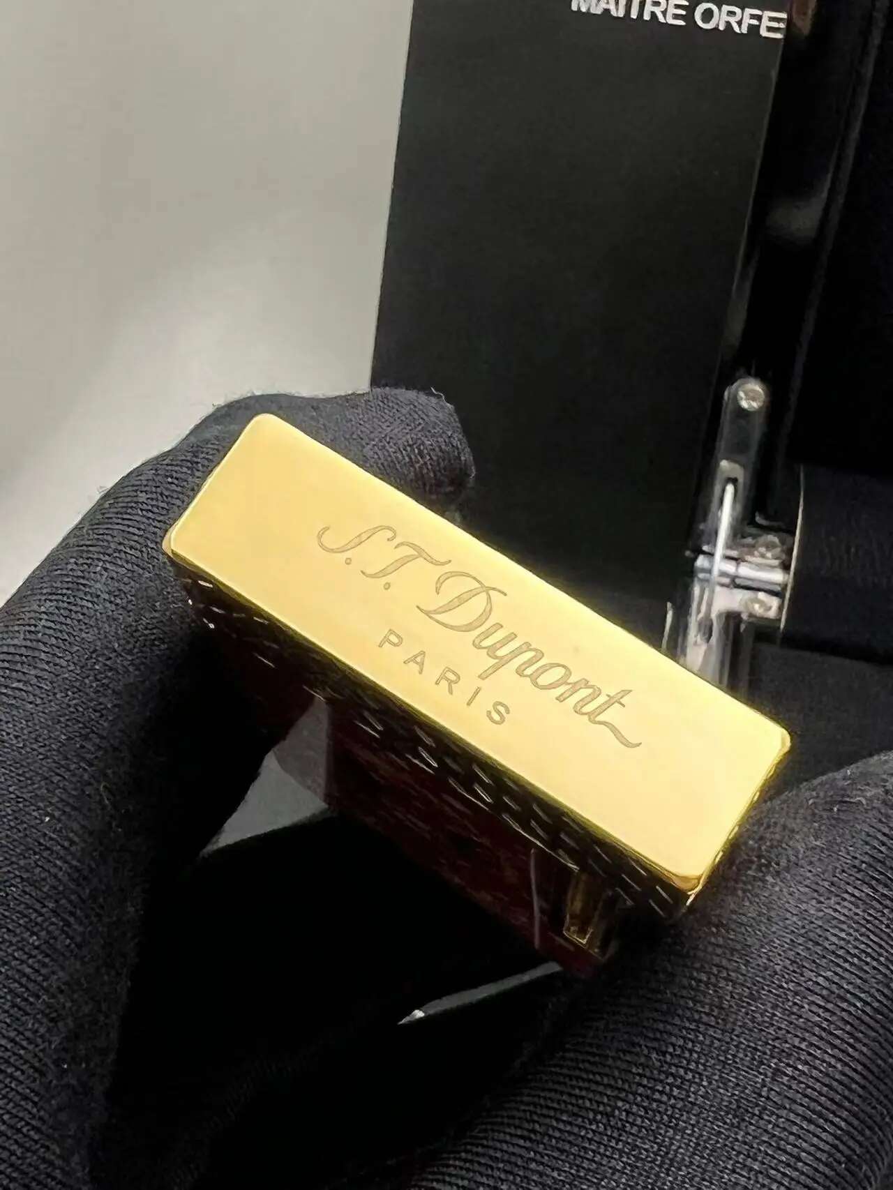 ST Dupont Classic Brass Gas Bright Sound Grinding Wheel Ignition Outdoor Iatable Lighter Smoking Accessories Gift Box