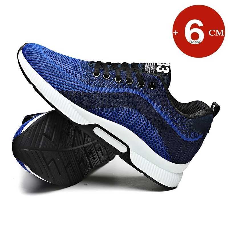 Soft Breathable Elevator Fashion Height Increase for Men Sneakers Casual NEW top Lift Sport Shoes Sole+Insole 6CM Taller Man Z250221