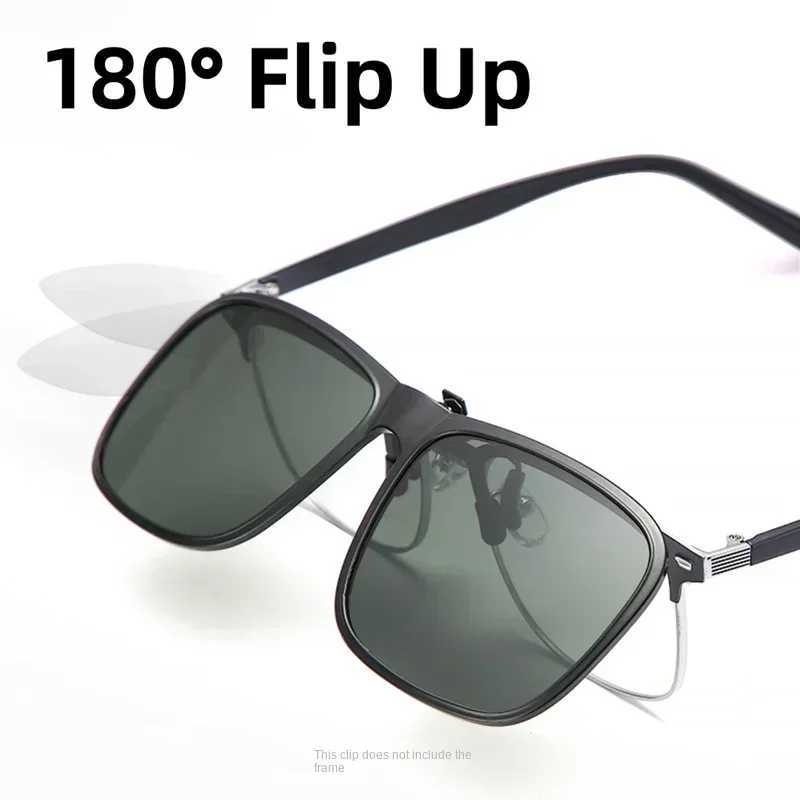 Polarized Flip Up Clip On Sunglasses for Driving Dark UV400 Photochromic Anti Glare Lens MyopiaSun Glasses Car DriverXJ250222