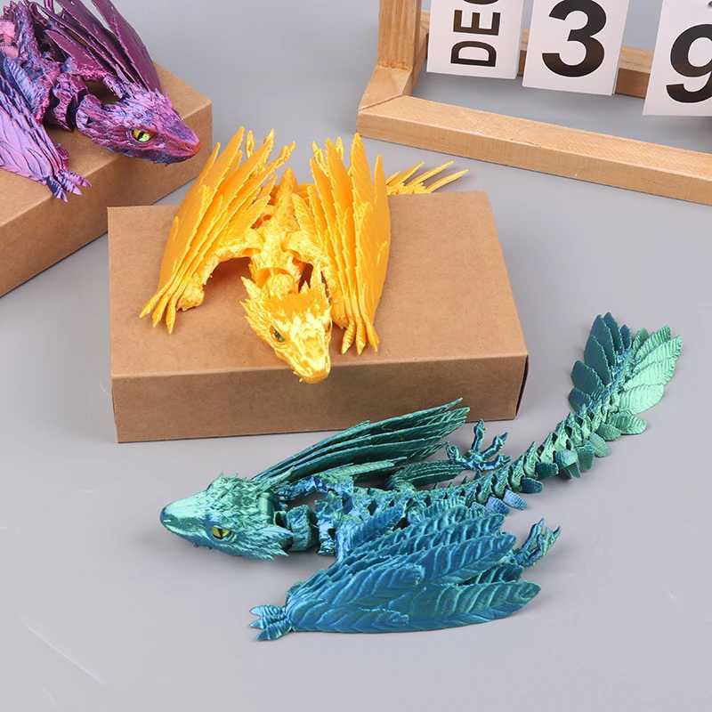 Feathered Wyvern Articulated Dragon 3D Printed Toys Desktop Pet Free shipping