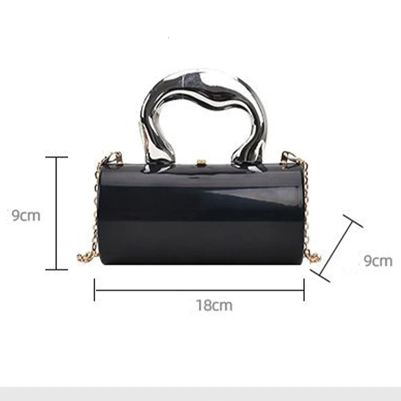 YYW Laser Acrylic Box Evening Bags Trend Mini WomenS Banquet Party Clutch Handbag with Top Handle Shoulder Messenger Bags 250221