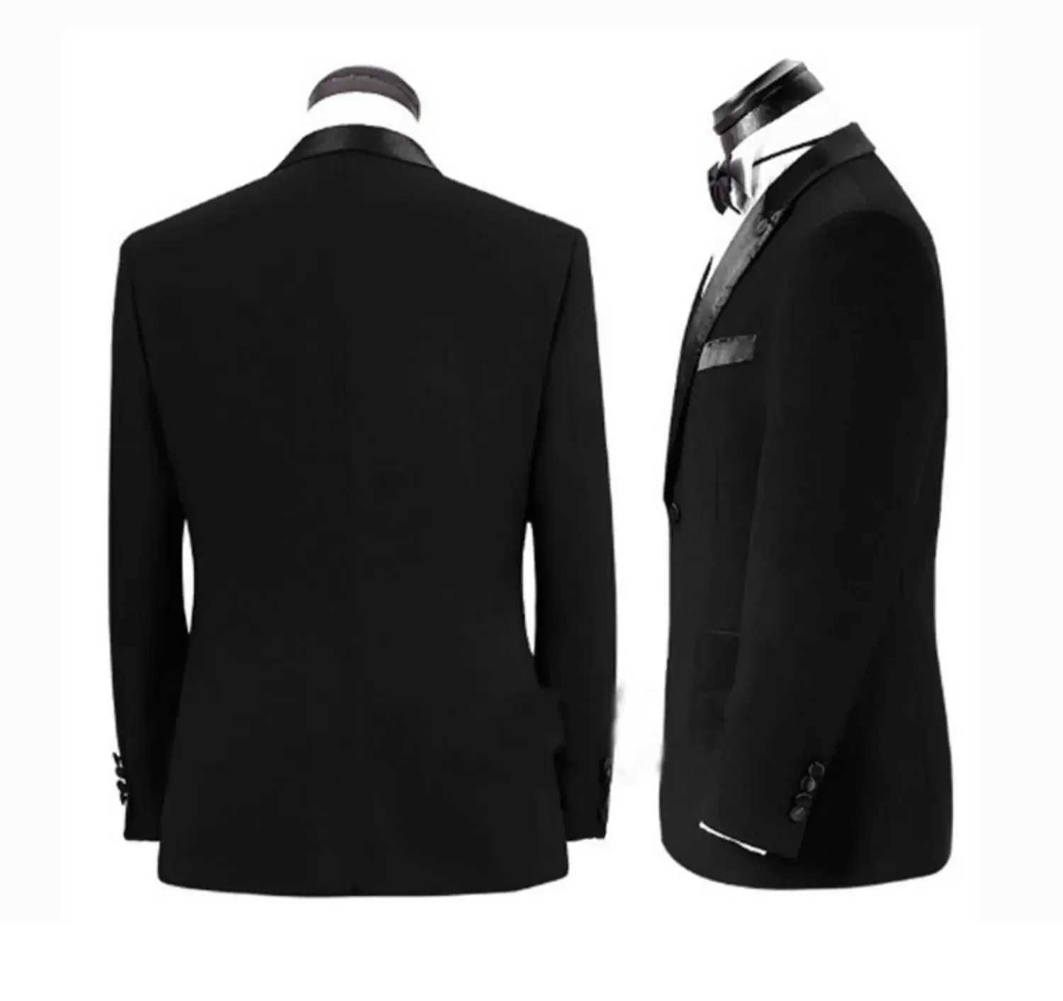 Tailcoat suitable for hairdressers 3-piece jacket vest and pants set solid color formal business set wedding dressXJ250222