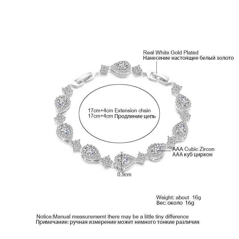 ZAKOL Classic Geometric Water Drop CZ Bracelet Suitable for Female Brides Gorgeous Expanded Zircon Party Wedding Jewelry W250221