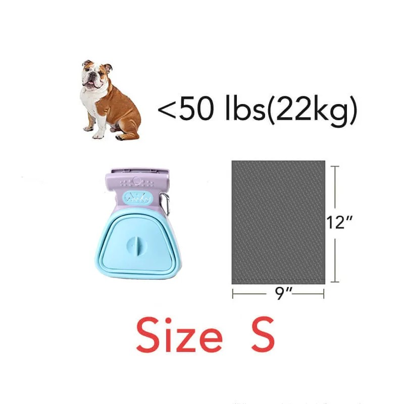 Pet Pooper Scooper Travel Kit - Compact & Portable Waste Collector with Biodegradable Bags Included