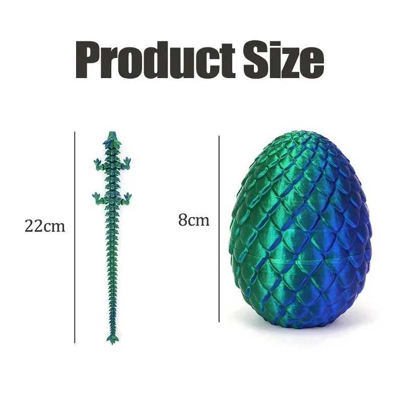 Hot 3D Printed Halloween Rotatable Jointed Dragon Egg Room Decoration Movable Joints Throughout the Body Home Decor Items Free shipping
