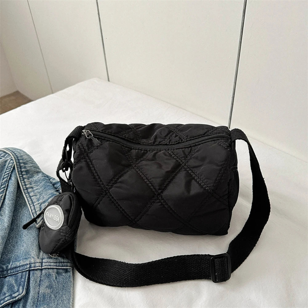 Embroidery Diamond Lattice Womens Handbags ner Shoulder Cross Body Bags Female Handbag with Coin Purse 250218