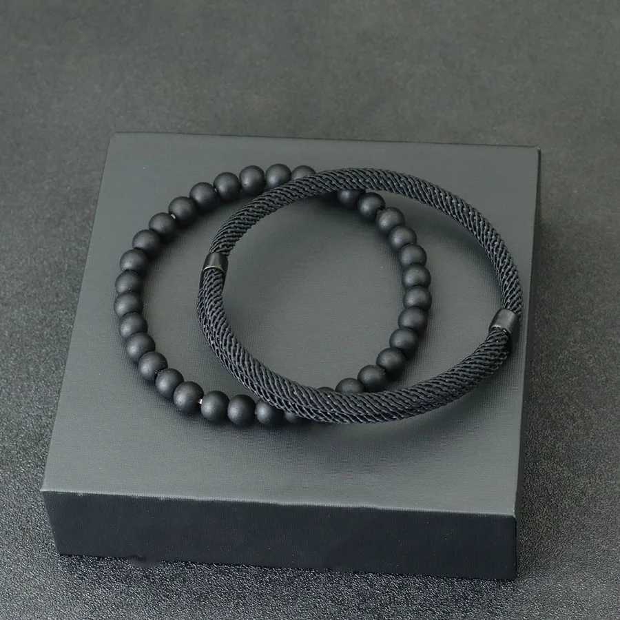 Fashion Mens Bracelet Set 2pcs Sliding Adjustable Lucky Red Thread Bracelet Accessories Men Gifts For Him Bracelet Men Jewelry W250221