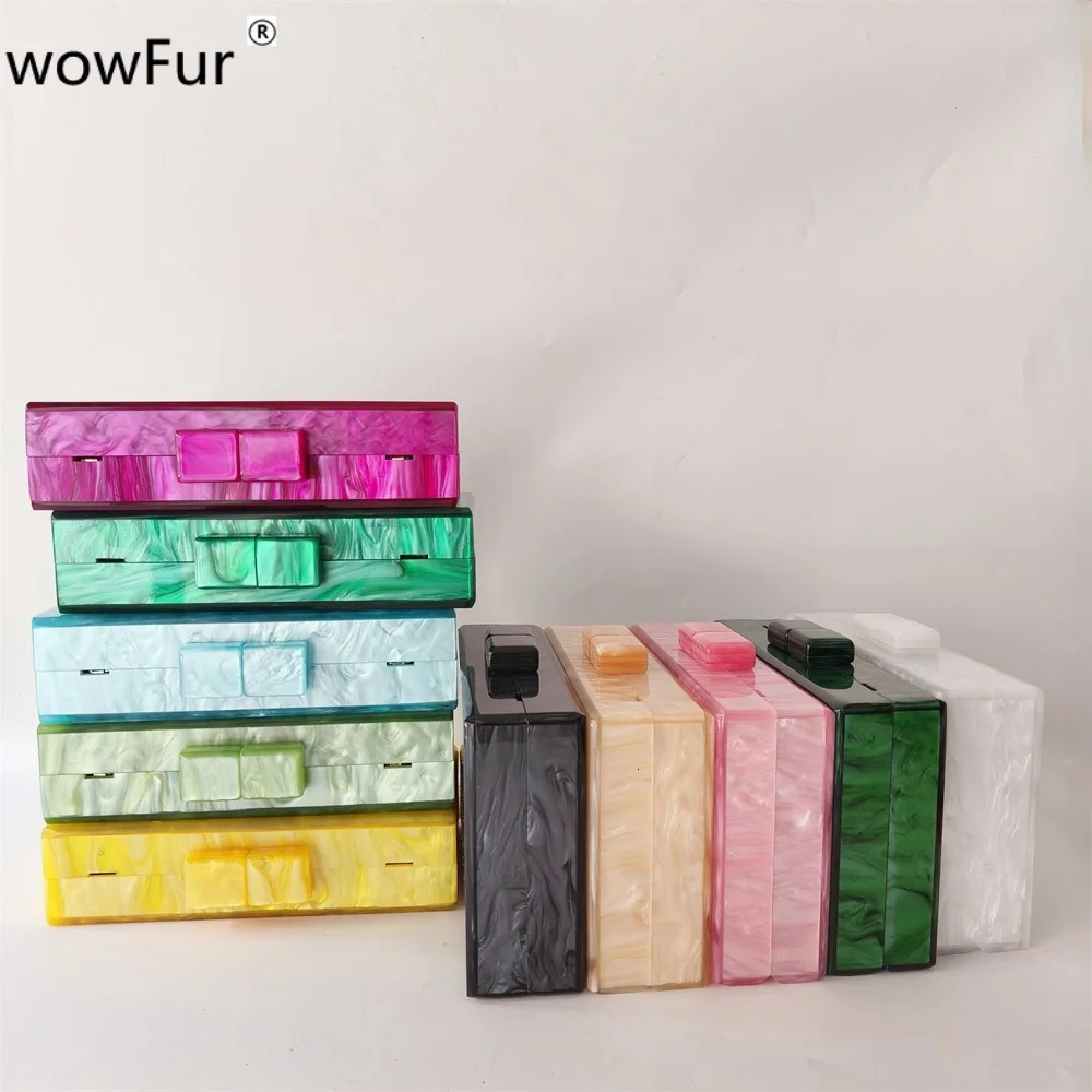 Many Candy Pearl Acrylic Box Clutches Evening Bag For Bridal Wedding Party Beaded Clutch Mini Female Beach Purse And Handbag 250221