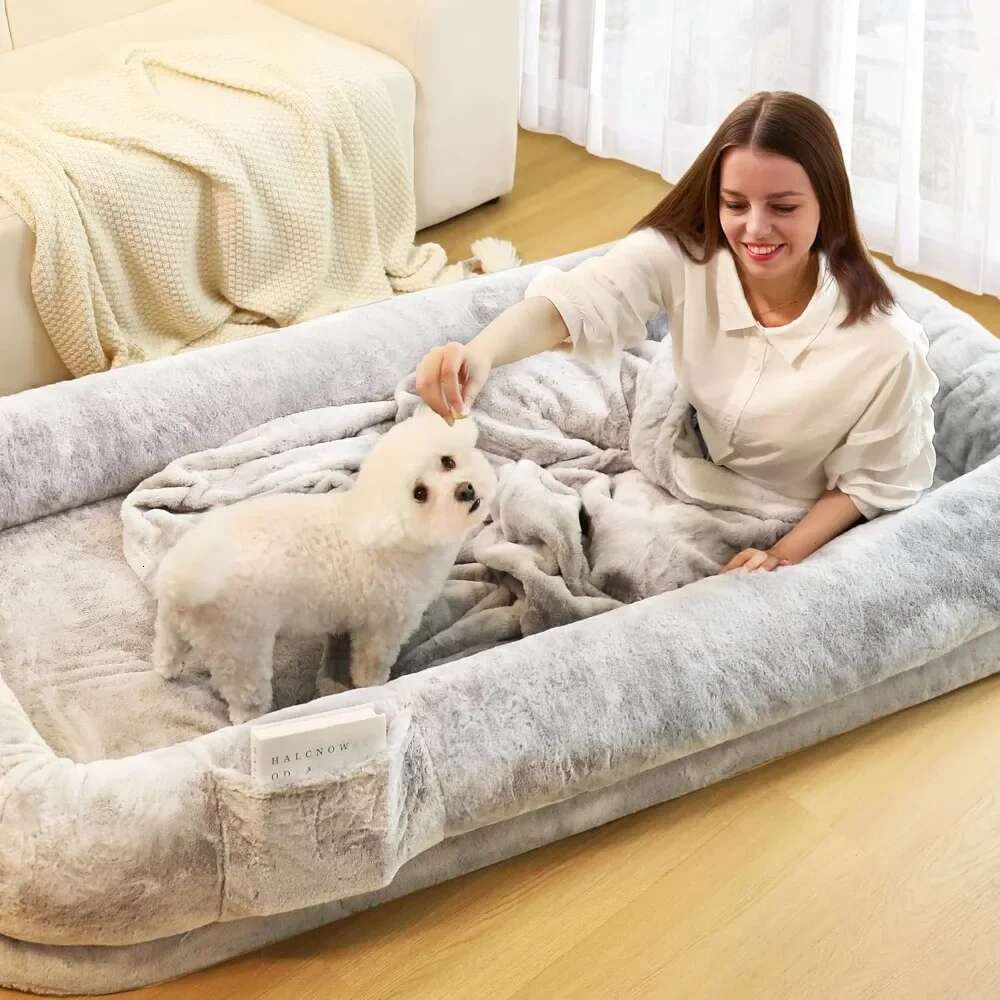 Bed for Adults, 71" Long Human Size Dog Bed, Removable Cover, Washable, Waterproof, Orthopedic Design