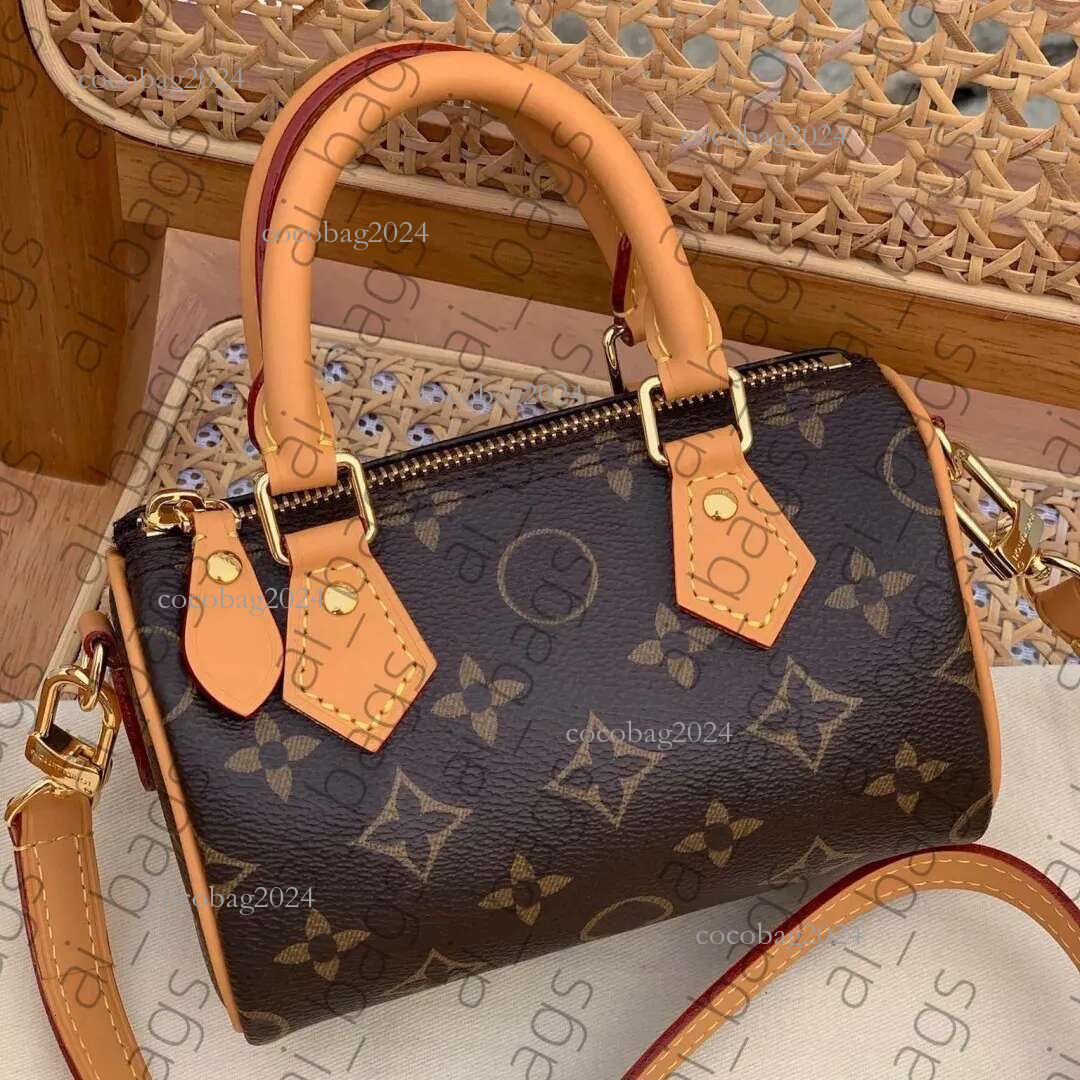 Top Designer Nano Satchel Mini Women's Leather Denim Crossbody Brand Emed Classic Old Wallet Brown wer Tote Bag 37