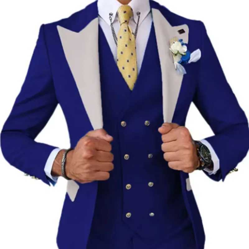 Mens Formal 3Piece Slim Fit Suit Blazer Vest And Pants Classical Style Groomsman Tuxedo Wedding dresses Formal Party Set PromXJ250222