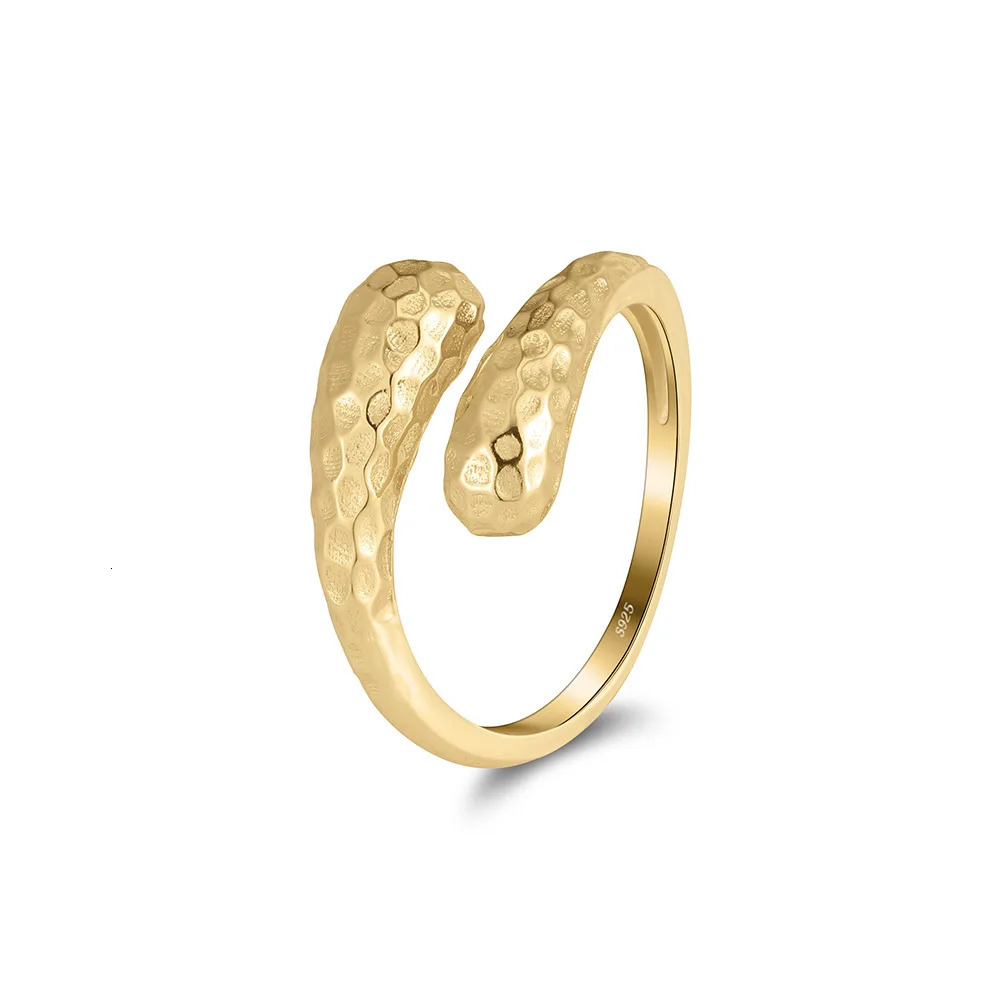 925 Sterling silver snake-shaped open ring European and American minority simple elegant opening advanced sense 250222