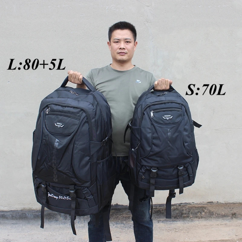 70L 85L Waterproof Hiking Backpack Large Capacity Outdoor Climbing Sports Bag Men Women Travel Mountaineering Luggage Rucksack 250221