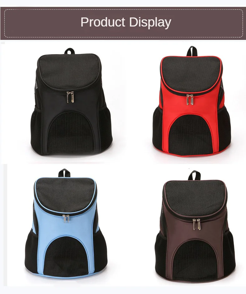 Foldable Outdoor Travel Pet Carrier - Large Capacity Breathable Mesh Dog Bag