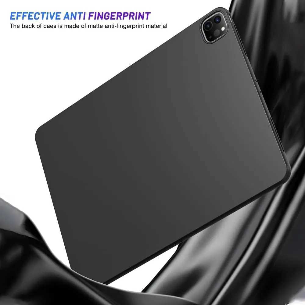 Soft Case For iPad Pro 12.9 inch 2020 2021 2022 A2232 A2461 A2437 Flexible Silicone TPU Black Protective Shell Back Cover M250221