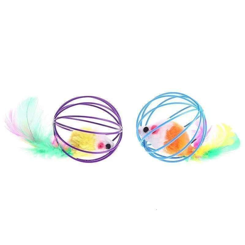 Cat Toy Random Color Mouse Ball Cage Kittens - Pet Supplies and Accessories for Fees