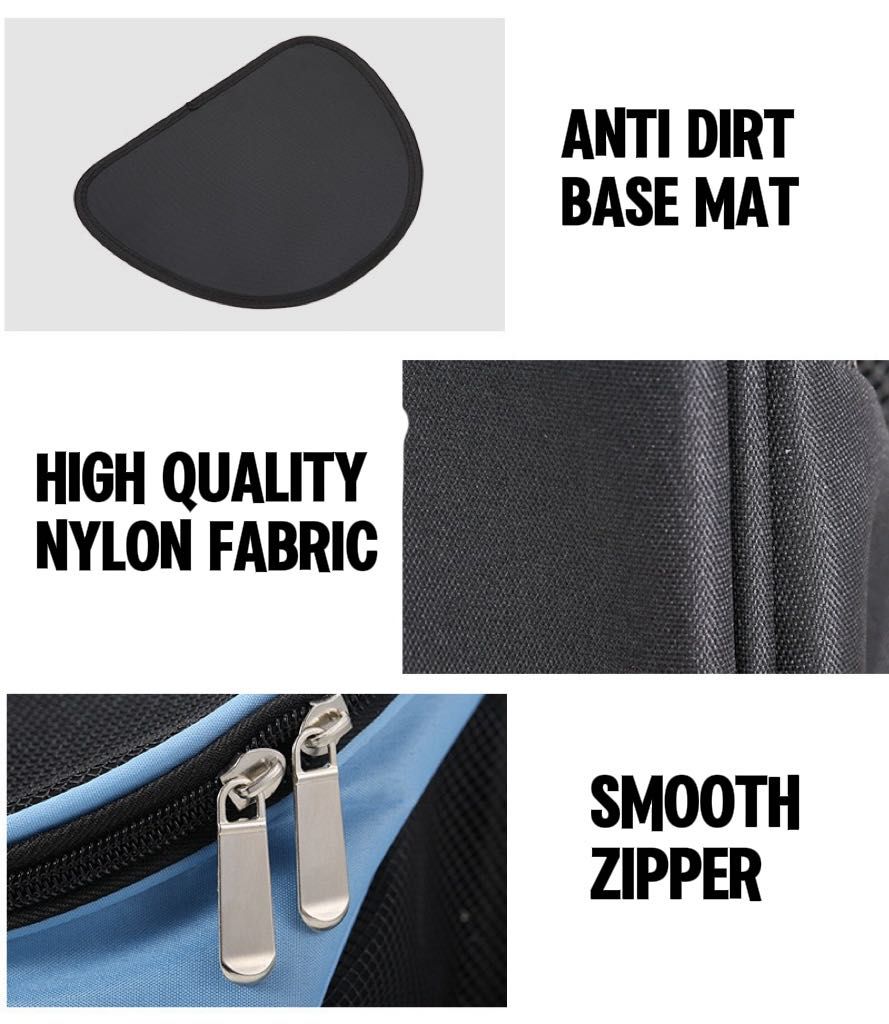 Foldable Outdoor Travel Pet Carrier - Large Capacity Breathable Mesh Dog Bag