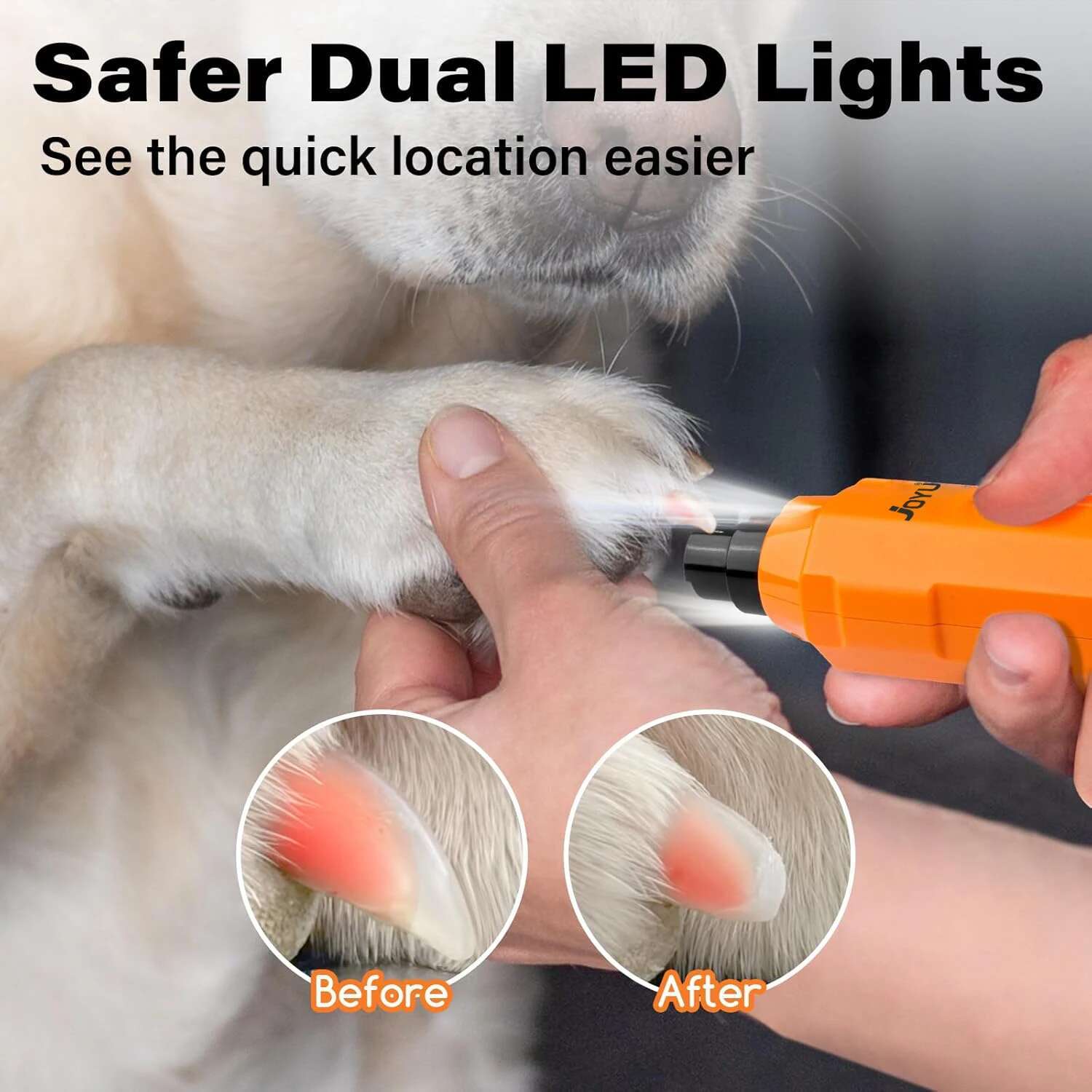6-Speed Enhanced Pet Grinder Super Quiet Rechargeable Electric Dog Nail Trimmer Painless paws grooming