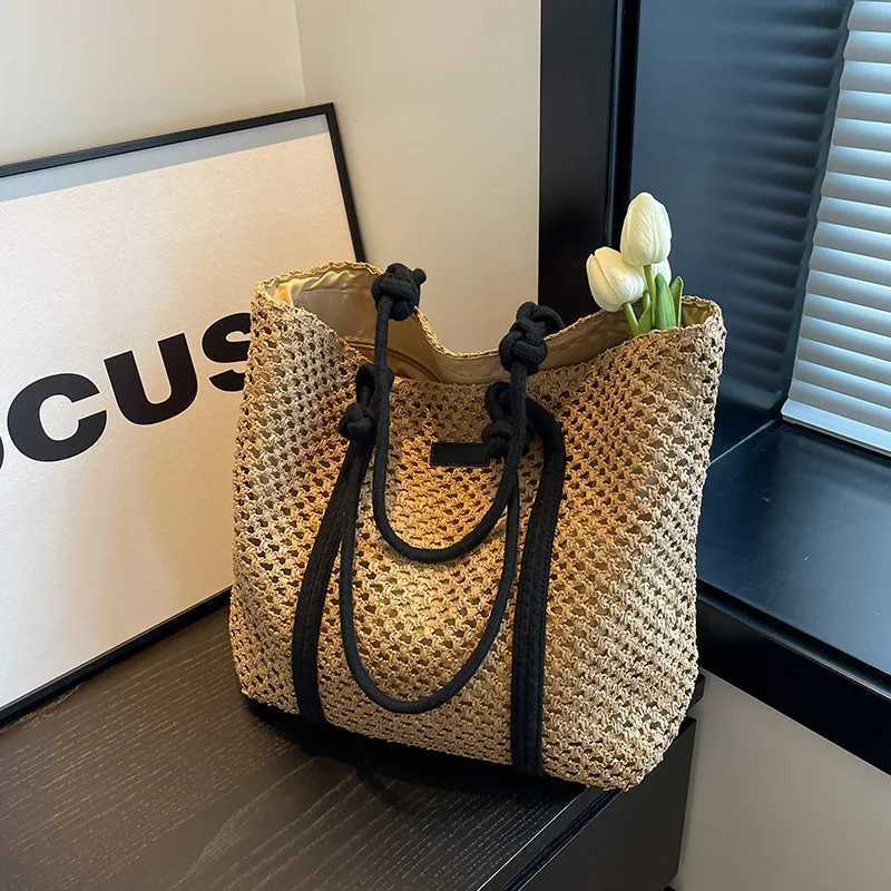 2025S Designer Elegant Ladies Str Woven Handbag Women Holiday Beach Bag Casual Shopper Tote Top-Handle Bags Fashion Underarm BagsC250222 Shoulder cros