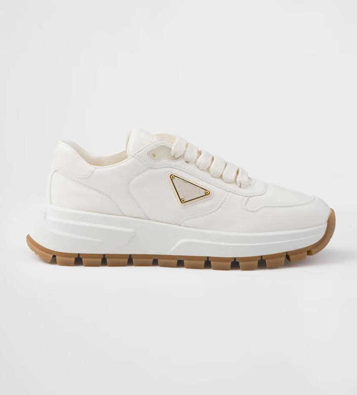 New Top Brand Prax 01 Re-Nylon Brushed Leather Sneakers Shoes White Black Rubber Sole Trainers Platform Footwear Elegant Casual Walking Hiking Shoe With