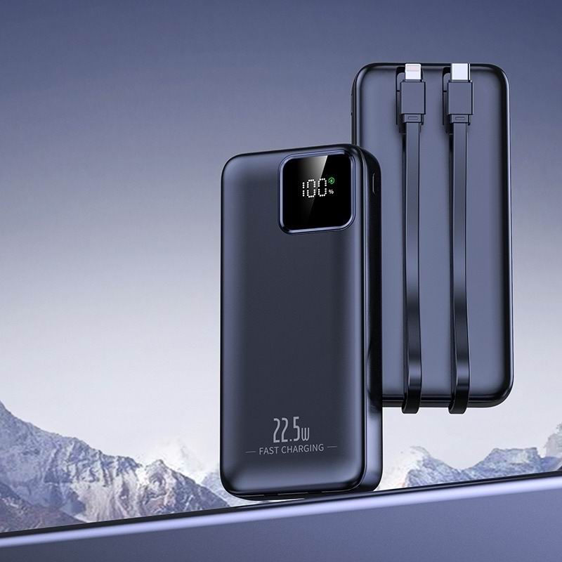 2025 Hot 30000mAh 22.5W Power Bank Super Fast Charging Powerbank Portable Mobile Power With 2 Wire for iPhone Samsung xiaomi