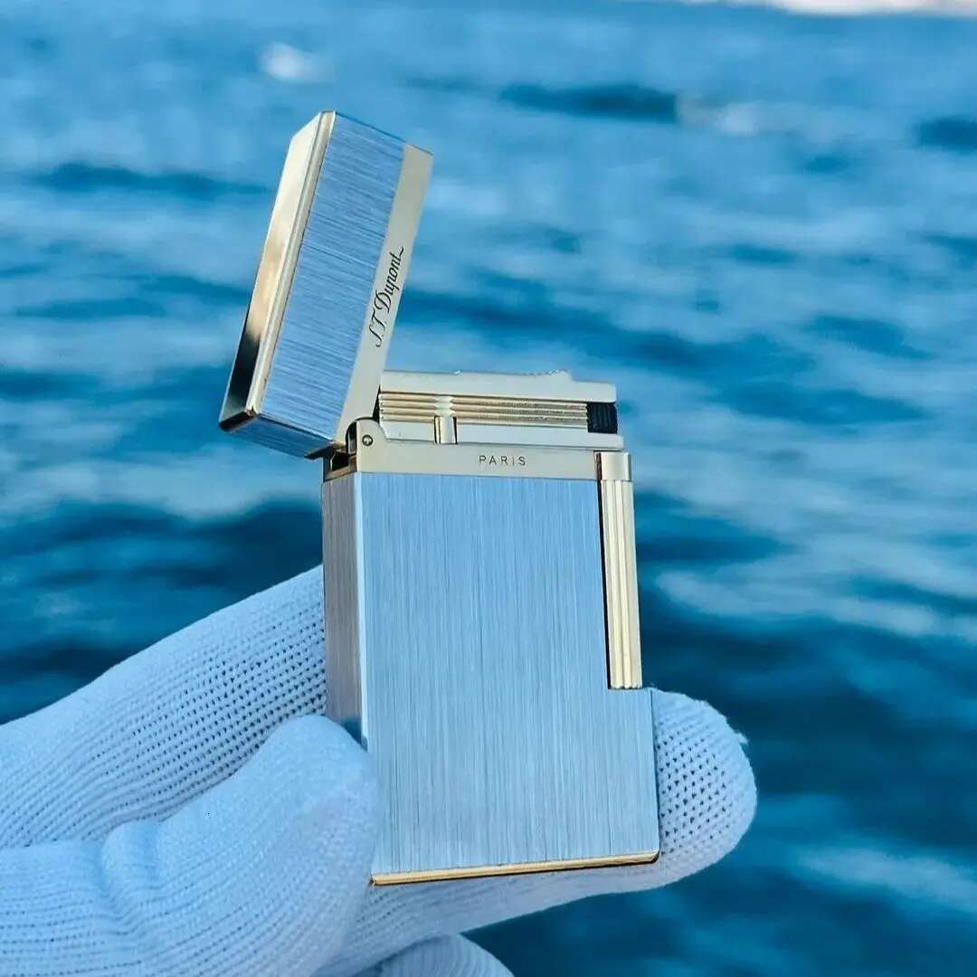 Gas Lighter Bright Sound Brushed Smoking Gadgets Metal Brass Best Choice Gift Dupont For Men R Collection