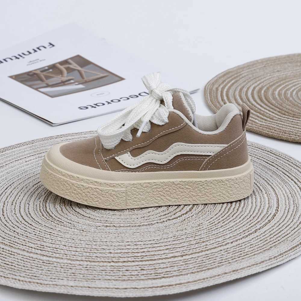 2025 New Boys Girls Canvas Shoes Autumn Childrens School Performance Shoes Babys Children Biscuit Bottom Breathable Kids Shoes M250221