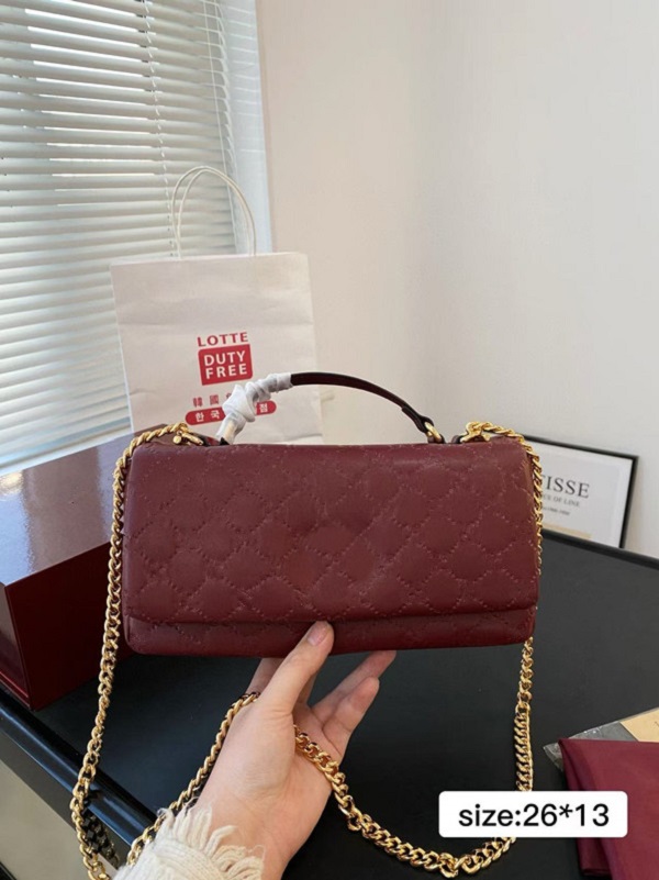 Chain Bags Designer Shoulder Bag Lady Crossbody Bag Women Tote Bag Clutch Handbag Female Shopping Bags Luxury Pocket Fashion Purse Black Red Color Purse Gletters