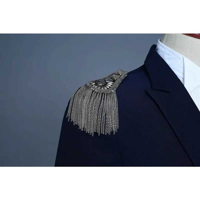 Suits Men Singer Stage Show Military Music Costume Suit Mens Performance Suit Straight Designs Clothing 2 Piece Set Coat PantsXJ250222