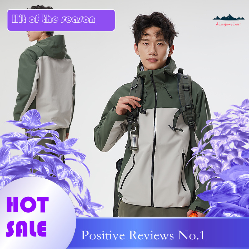 Ddmyoutdoor Hard Assault Men GBT Single Laminated Rubber Front For Women Hiking And Mountain Climbing Windproof Shell Thin Jacket Jackets