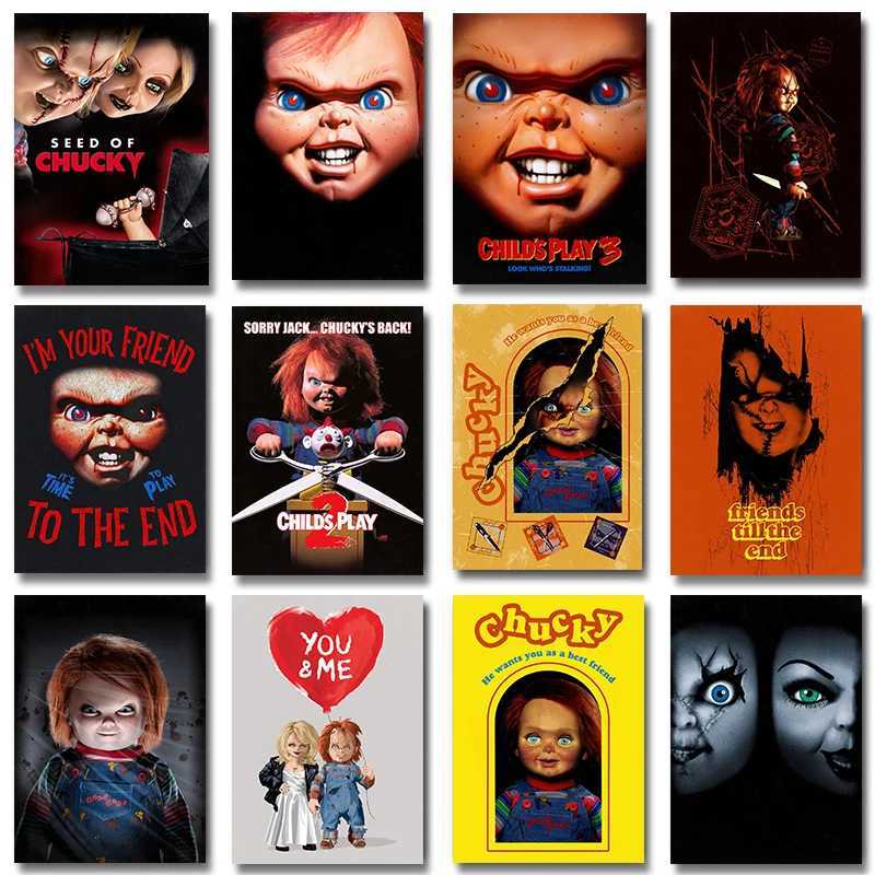 ic Horror Movie Chucky Childs Play Poster Terror Doll Prints Canvas Painting Wall Art Picture Living Ro He Decoration Y250218
