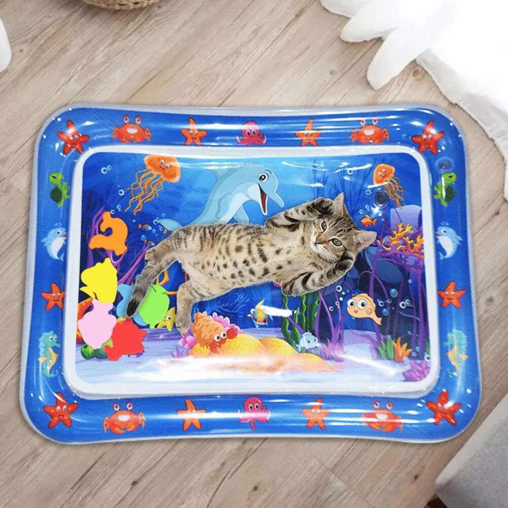 Play Thickened Iatable Mat For Cat And Dog Pet Playmat With Fish Sea Ocean Theme Sensory Toy Water