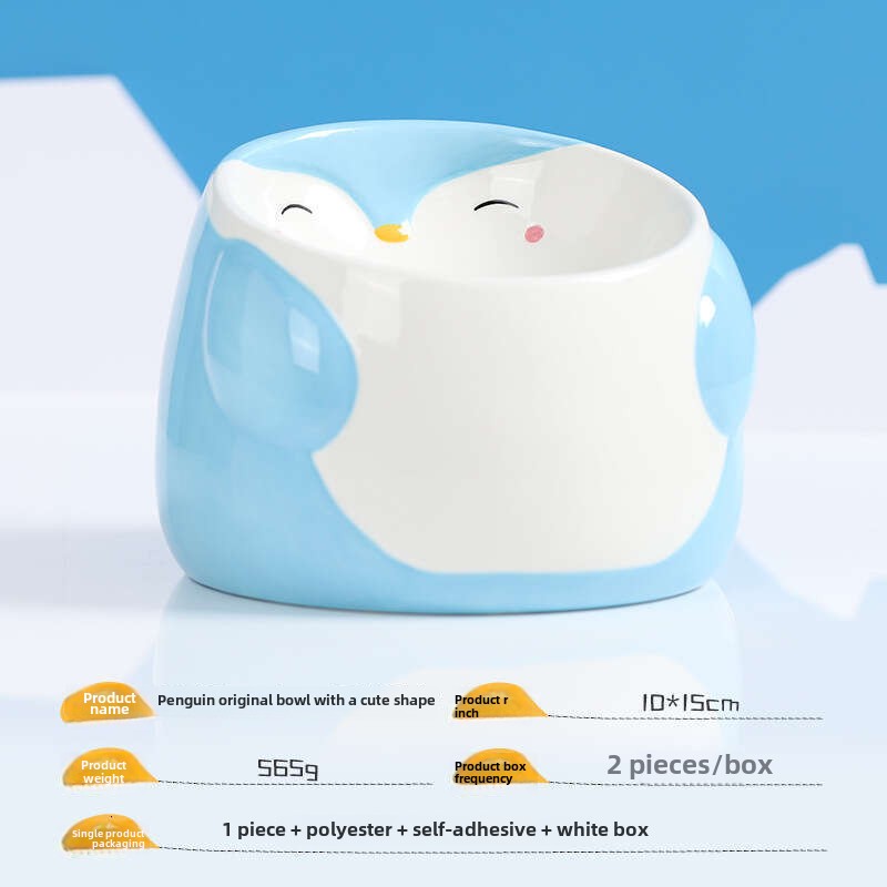 Slant-Design Anti Spill Cat & Dog Bowl Neck Support, Durable Ceramic Material