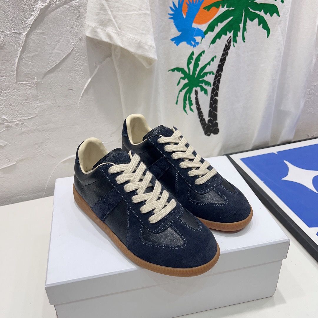 margela gats designer shoes margiella shoes German MM6 Replica Low Army Trainer Sneakers White Grey Gum painter Black Nude Shoes Men Women Casual mens shoes 98d