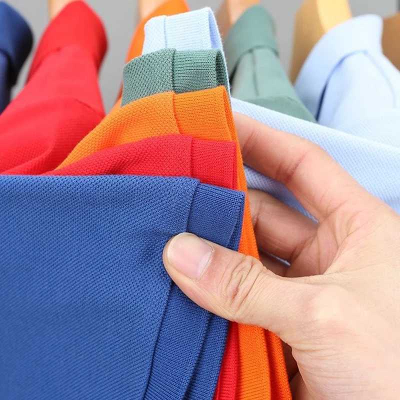 Men's Polos European Size 100% Cotton Top Quality Brand Mens Summer New Lapel POLO T-shirt Short Sleeve Polos Shirts S-5XL Casual Mens Tops z2502
