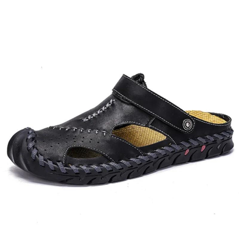 Genuine Leather Sandals Mens Comfortable Slipper Summer Man Sandals Trending Mans Leather Sandal Designer Mens Shoes 250221