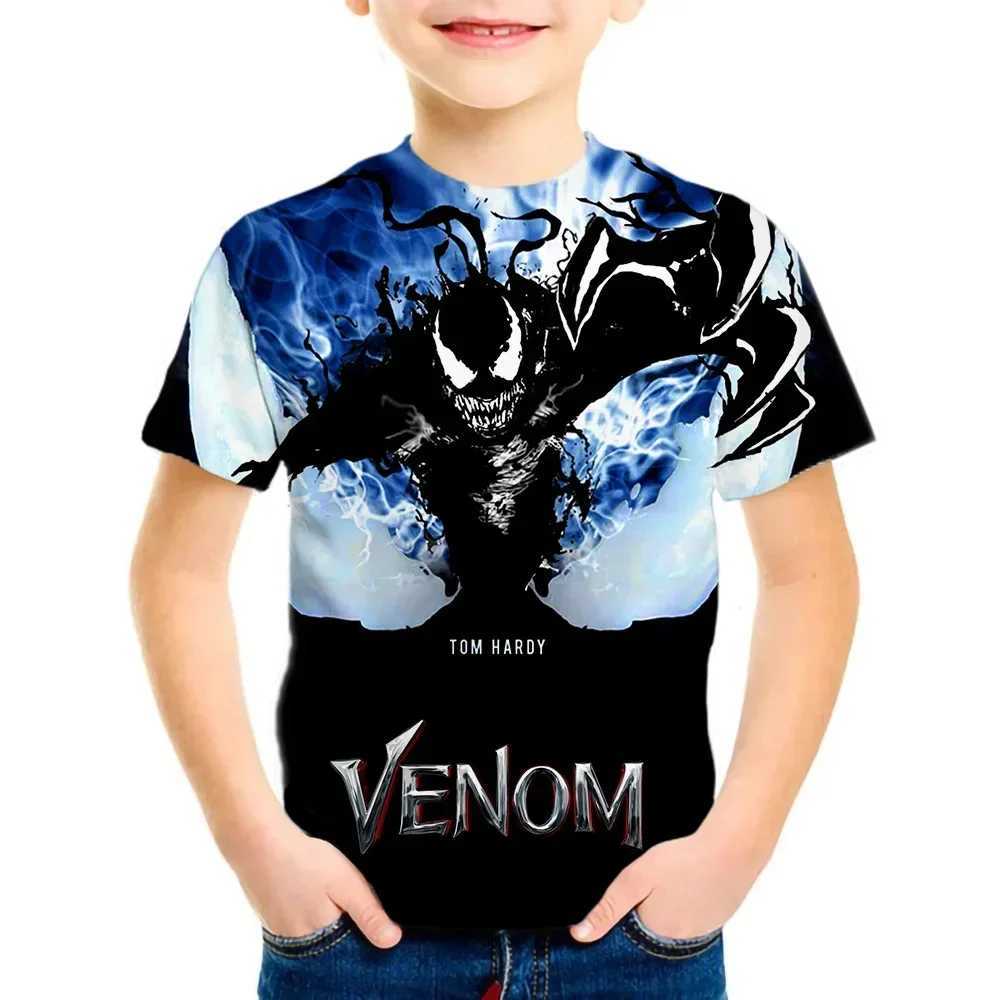 4-14 Years Kids Boys Venom Short Sleeve 3D T-shirts Tops Clothes Baby Boys Print Tees Children Clothing Kids Outfit W250221