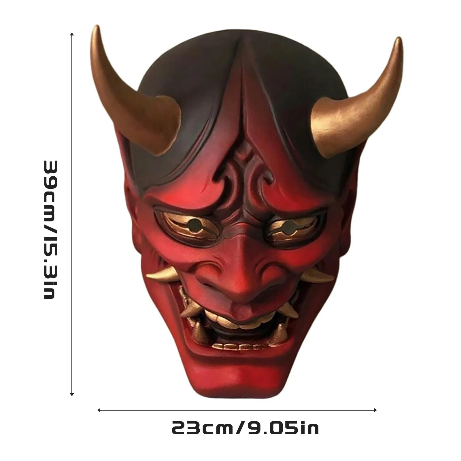 Adult Unisex Halloween Face Masks Japanese Hannya Demon Oni Samurai Noh Kabuki Prajna Devil Mask Latex Party Masks 250222