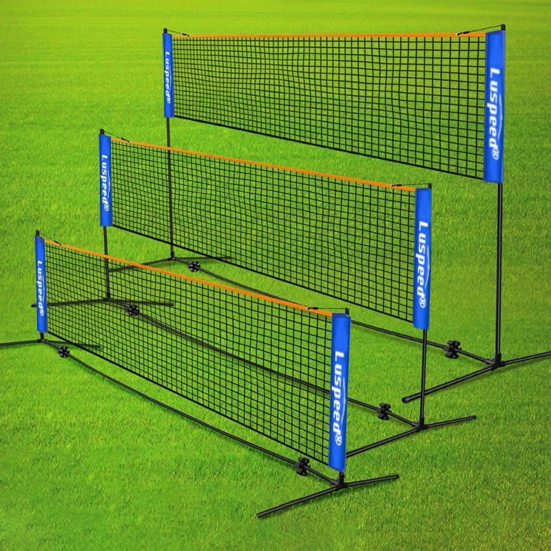 Portable Folding Standard Professional Badminton Net Indoor Outdoor Sports Volleyball Tennis Training Square Nets Mesh 250221
