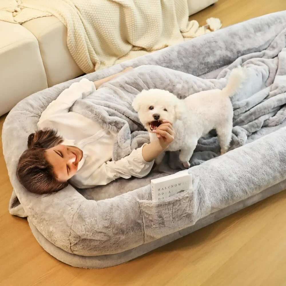 Bed for Adults, 71" Long Human Size Dog Bed, Removable Cover, Washable, Waterproof, Orthopedic Design