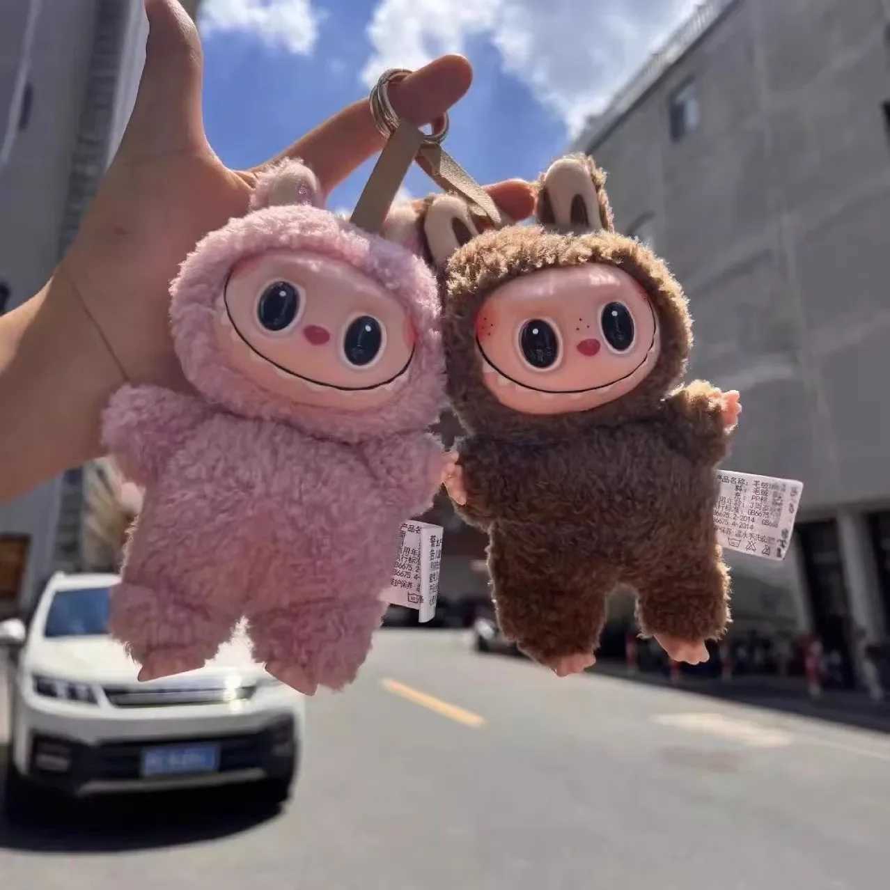 Plush Dolls New Labs The Monsters Heartbeat Macaron Enamel Face Blind Box Trendy Toy Decorations Birthday Gifts Kid Christmas Gift H250221