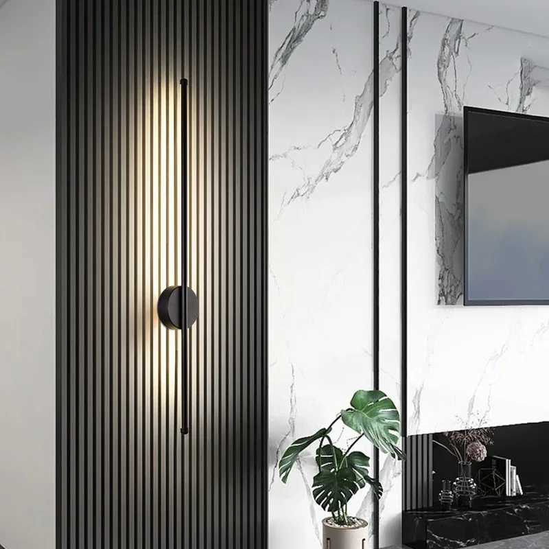 Indoor LED Wall Lighting Fixtures for Bedroom Bedside Black Gold Interior LED Wall Lamps Wall Lighting Sconce for Corridor Aisle Z250220