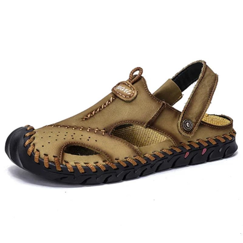 Genuine Leather Sandals Mens Comfortable Slipper Summer Man Sandals Trending Mans Leather Sandal Designer Mens Shoes 250221