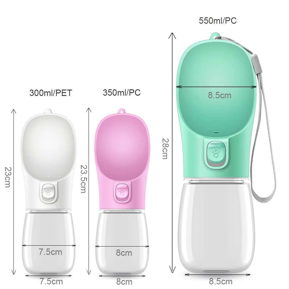 550ml Pet Dog Bottle Portable Drinking Feeder For Dogs Cat Travel Walking Chihuahua Labrodor Water Bowls Puppy Supplies