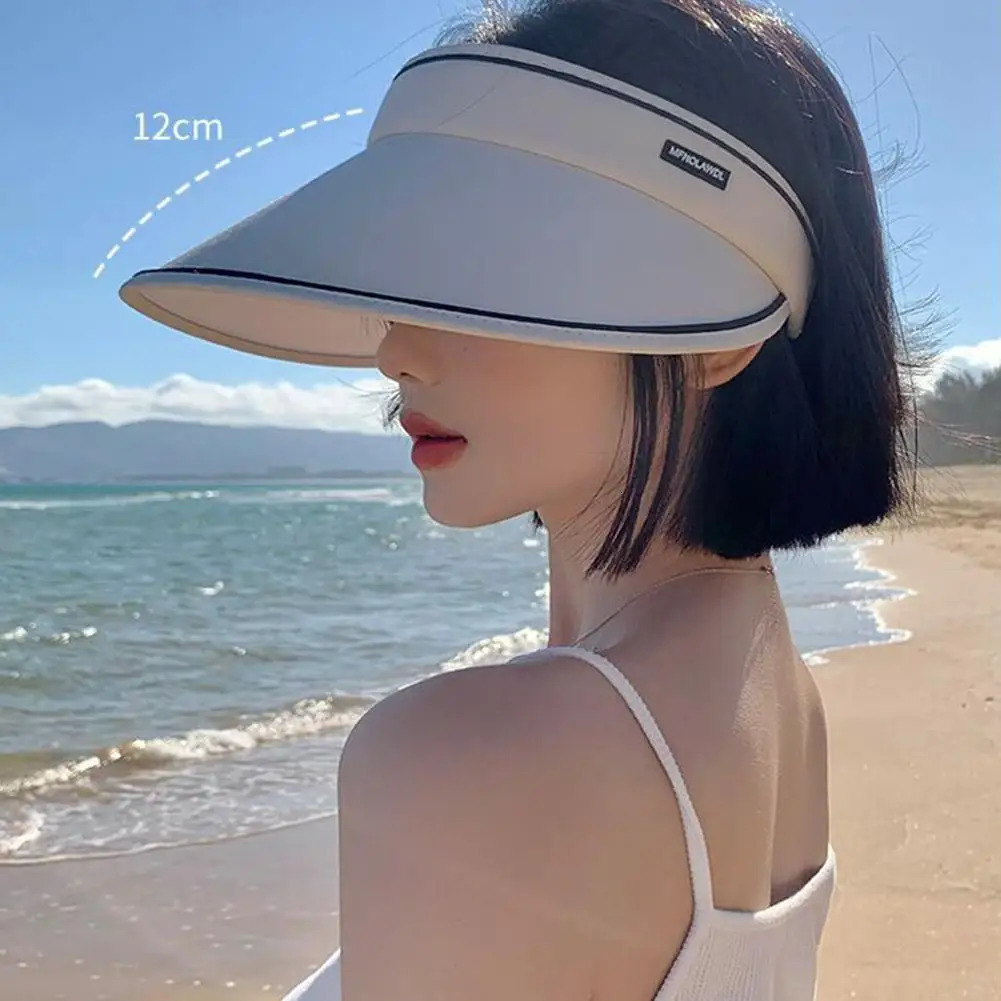 Sun Hats for Women Wide Brim Adjustable UV Protection Ice-Feeling Summer Hat with Fold-Up Brim Outdoors Cycling Riding Visor Cap 250221